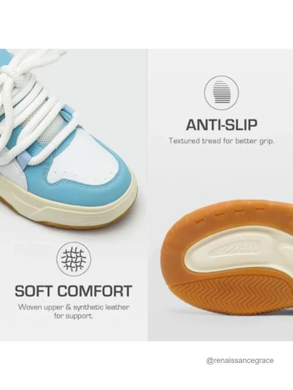 Women's Chunky Platform Sneakers Cushioned Non Slip Walking Shoes